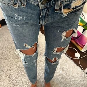 Rag and bone low rise skinny/straight leg jean